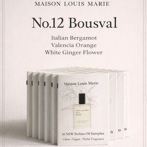 🌿 Maison Louis Marie No.12 Bousval Perfume Oil – 10 NEW Samples. New!